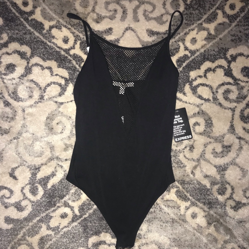 SOLD ON Ⓜ️ Express One Eleven Mesh Front Bodysuit - Picture 2 of 4